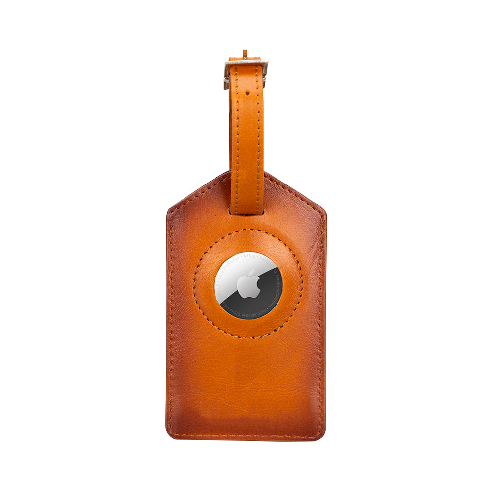 Leather Airtag Luggage Tag
